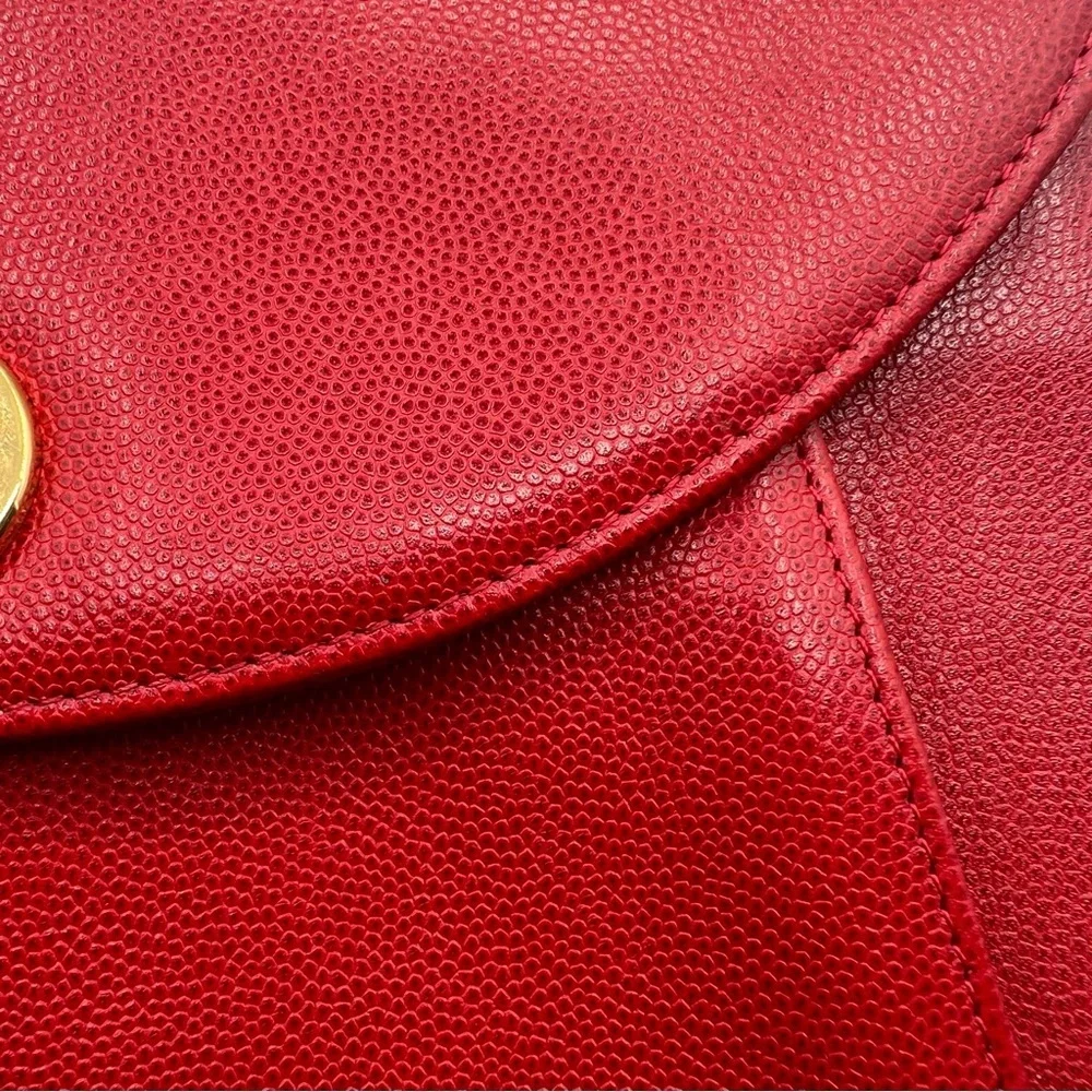 LANVIN Red Leather Two-Way Bag - EUC - Picture 14 of 15